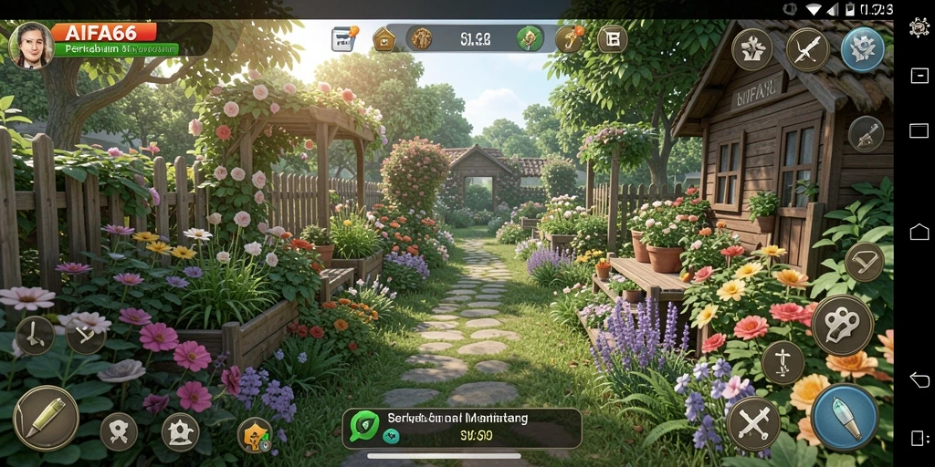 Gameplay menakjubkan AIFA66 yang menunjukkan kegiatan bertani.