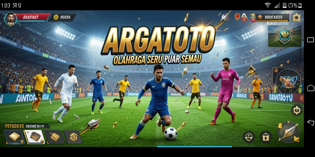 Screenshot ARGATOTO menampilkan aksi seru dalam permainan olahraga.