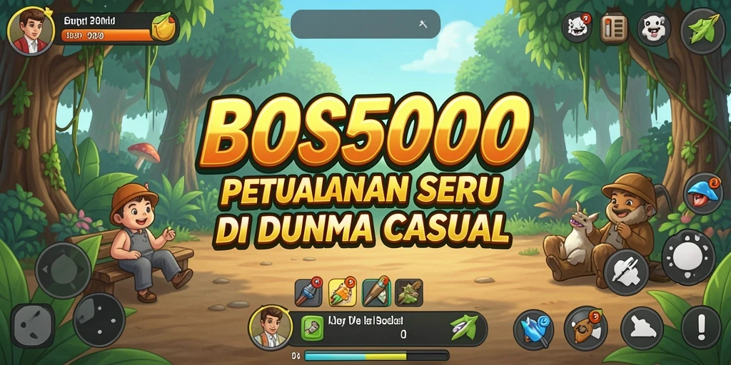 Tampilan gameplay BOS5000 yang penuh warna dan menarik.