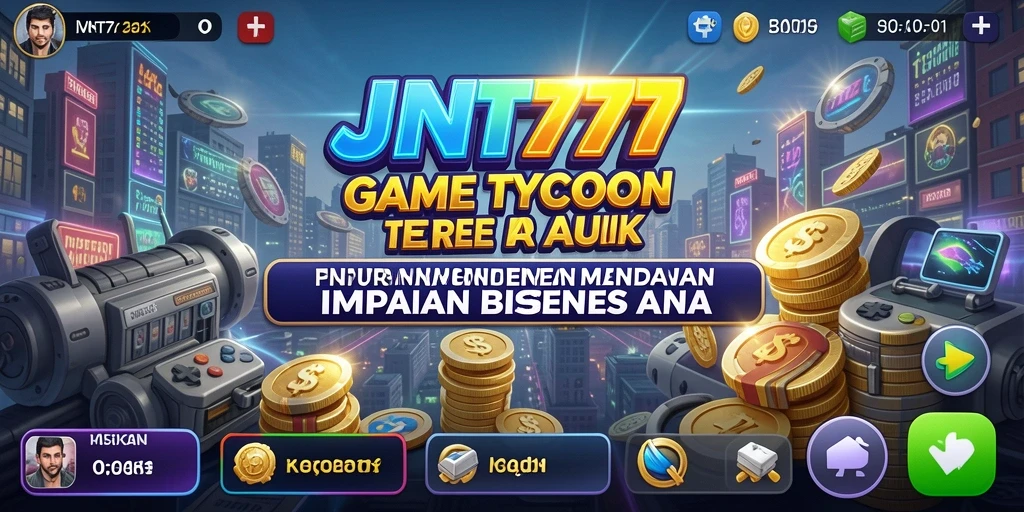 Screenshot gameplay JNT777 yang menampilkan pengelolaan bisnis Tycoon.