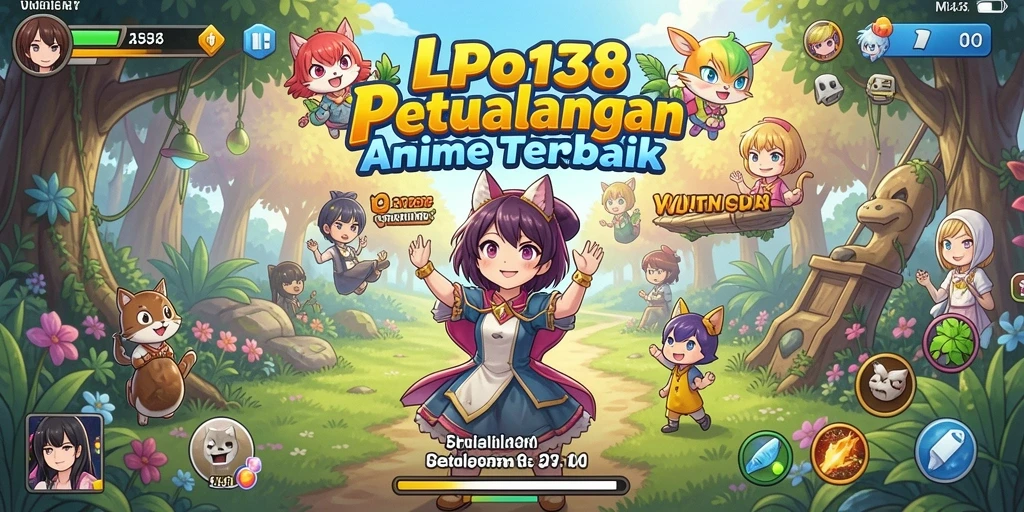 Tampilan gameplay yang menunjukkan karakter anime dalam aksi.
