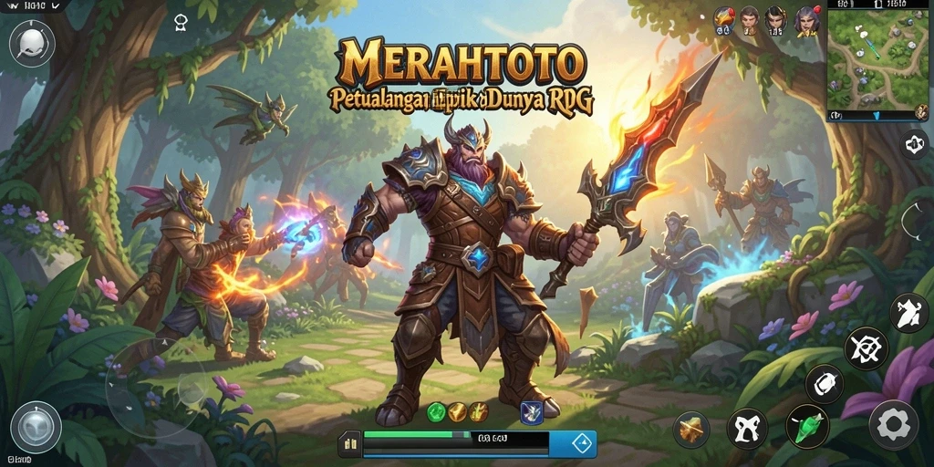 Tampilan gameplay RPG yang mendebarkan di dunia <strong>MERAHTOTO</strong>.