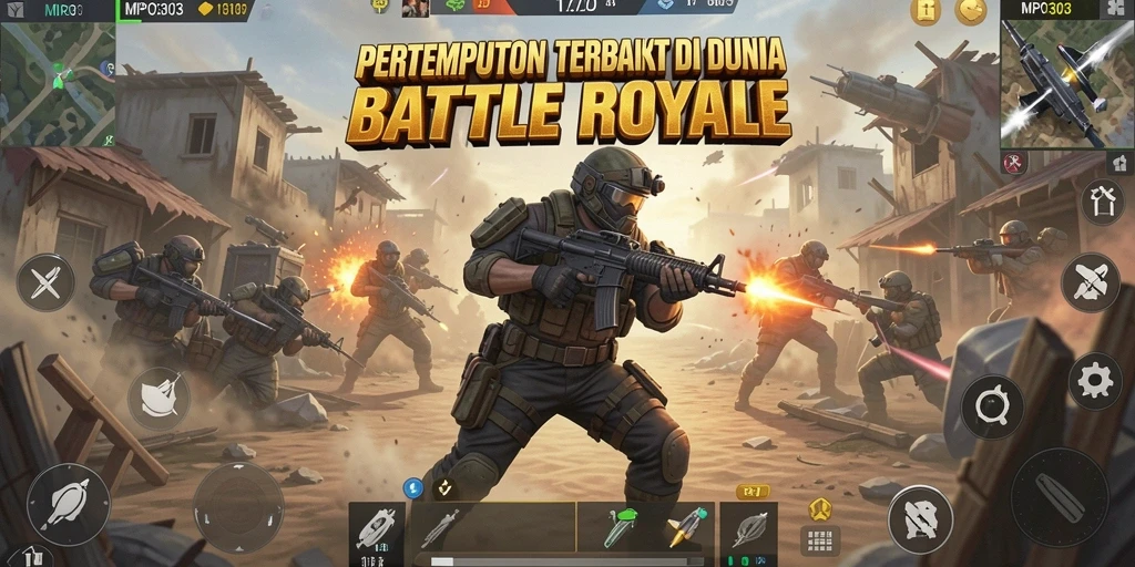 Gameplay mendebarkan dalam MPO303 di medan perang Battle Royale.