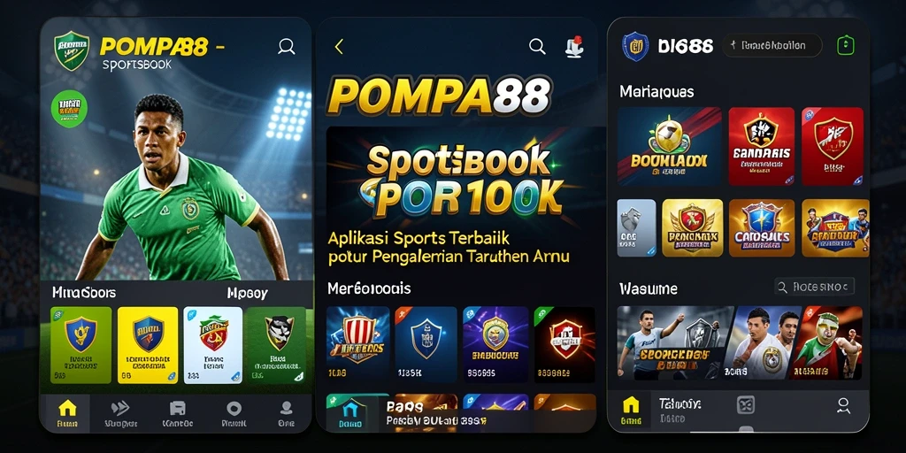 Tampilan menarik dari aplikasi POMPA88 dengan berbagai pilihan taruhan.